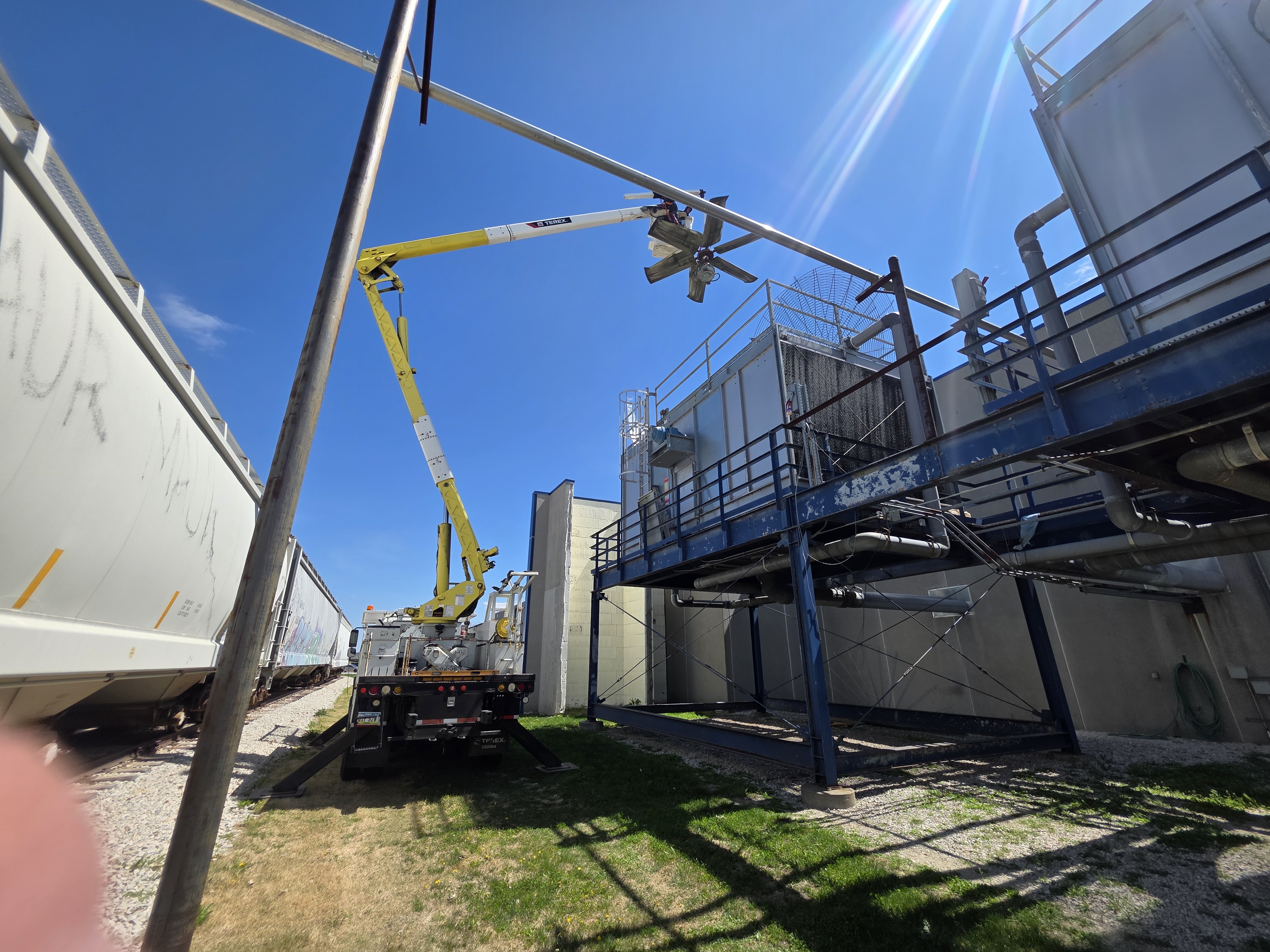Industrial cooling tower repair and reconstruction project by Hauganseven LLC