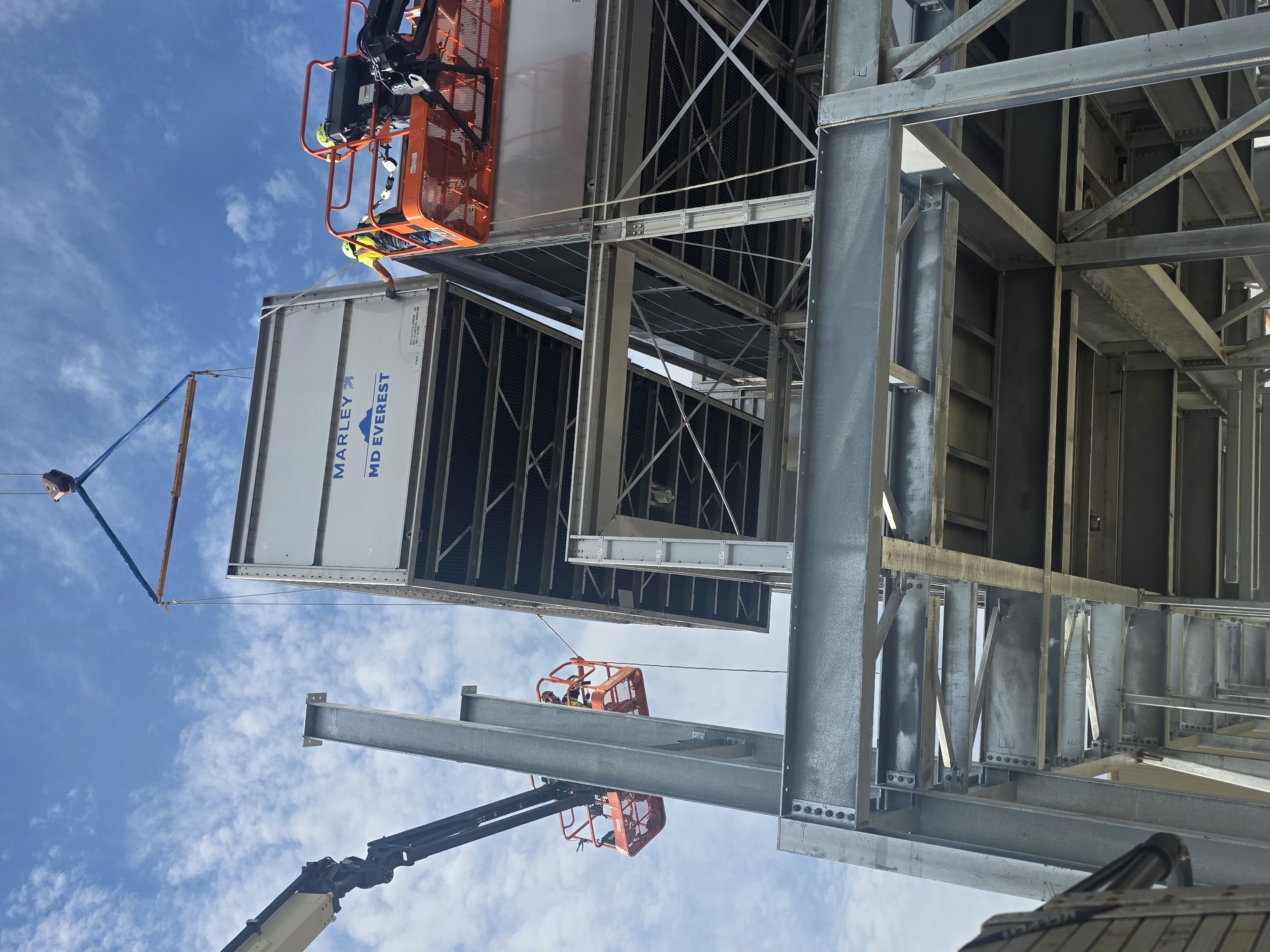 Cooling tower installation and reconstruction project by Hauganseven LLC
